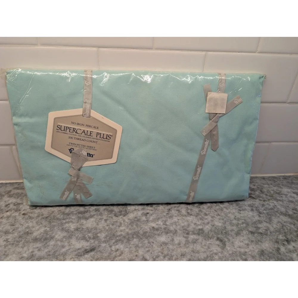 NEW WAMSUTTA SUPERCALE PLUS 200 Thread‎ Count TWIN Fitted Sheet